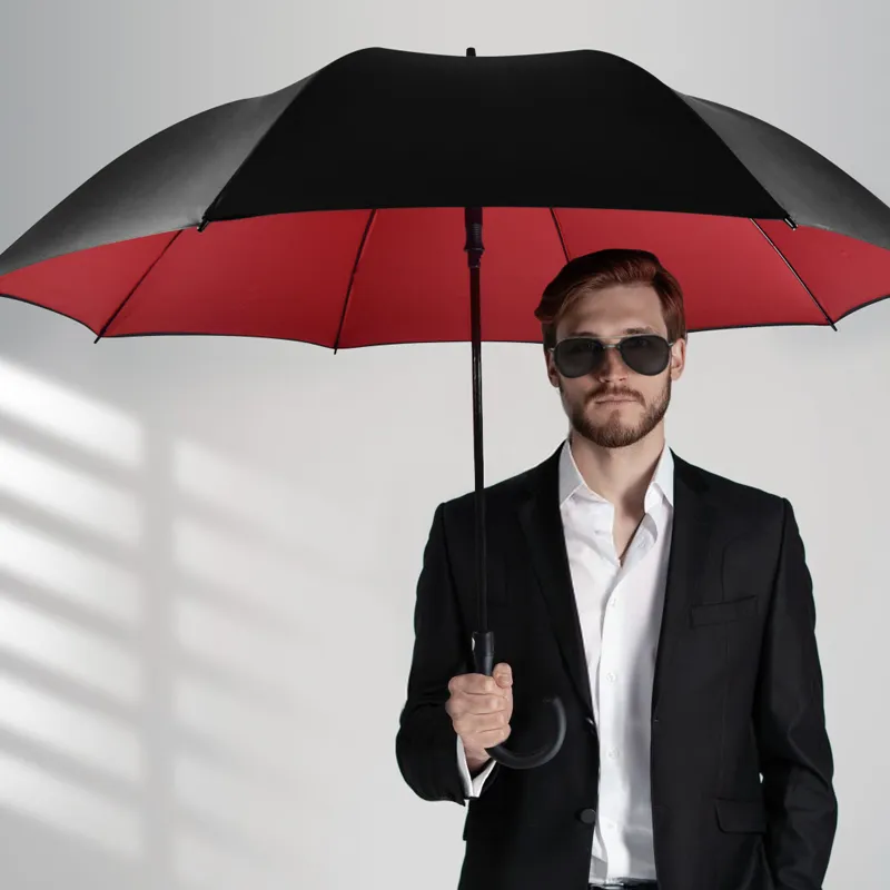black golf umbrella