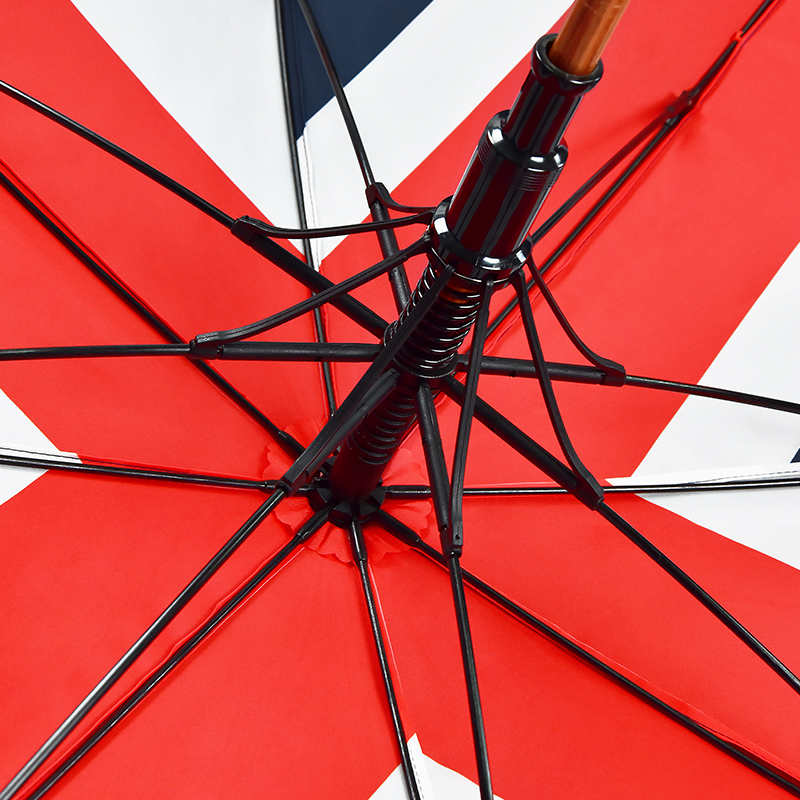 unbreakable wooden handle straight stick advertising umbrella