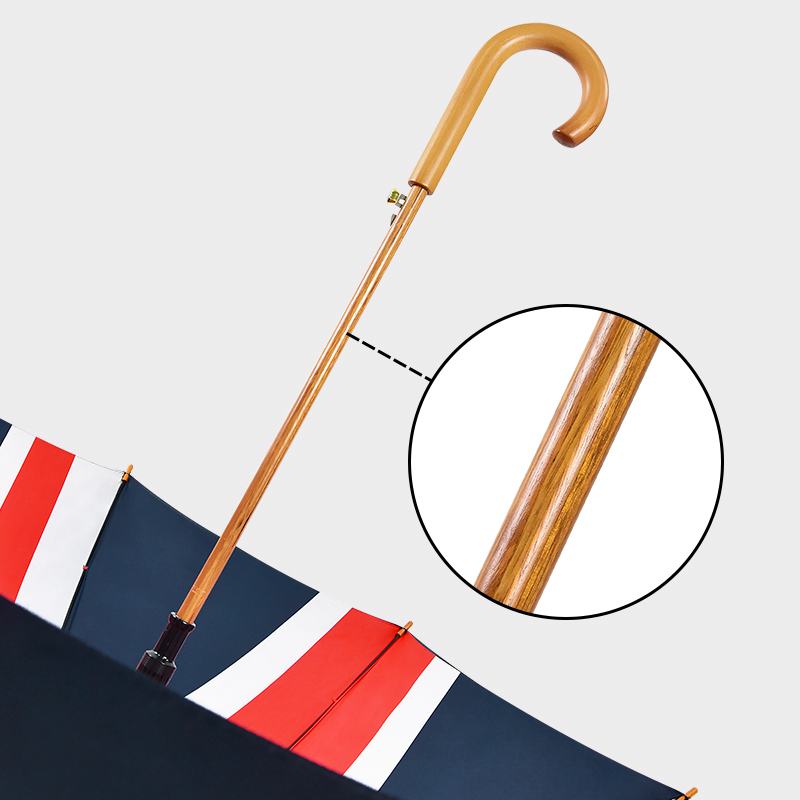 Wooden Handle Straight Sticks Wood Umbrella Custom
