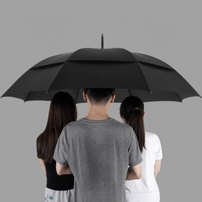 Straight Umbrella with Wooden Handle