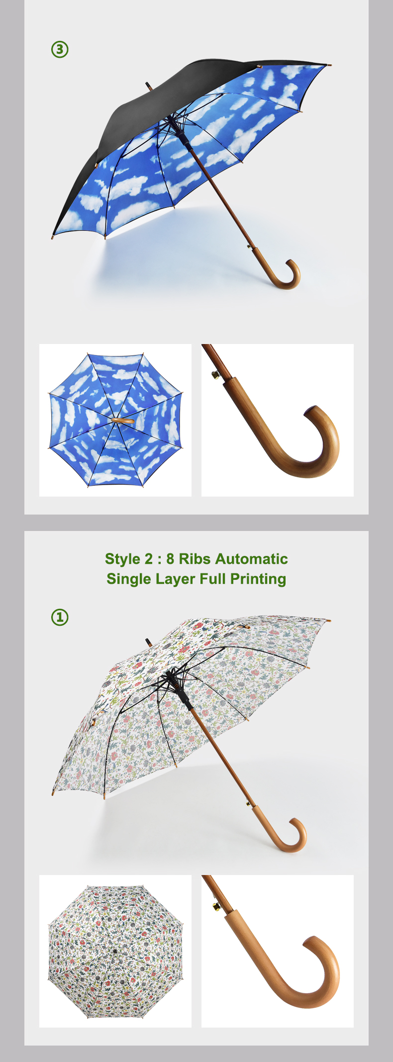 8 Ribs Automatic Single Layer Full Printing