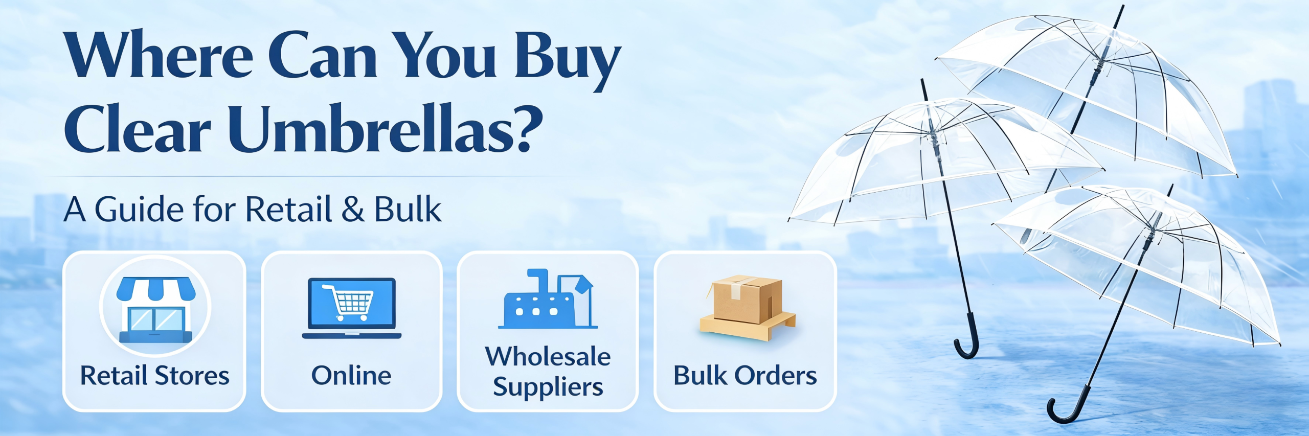Where Can You Buy Clear Umbrellas? A Guide for Retail & Bulk
