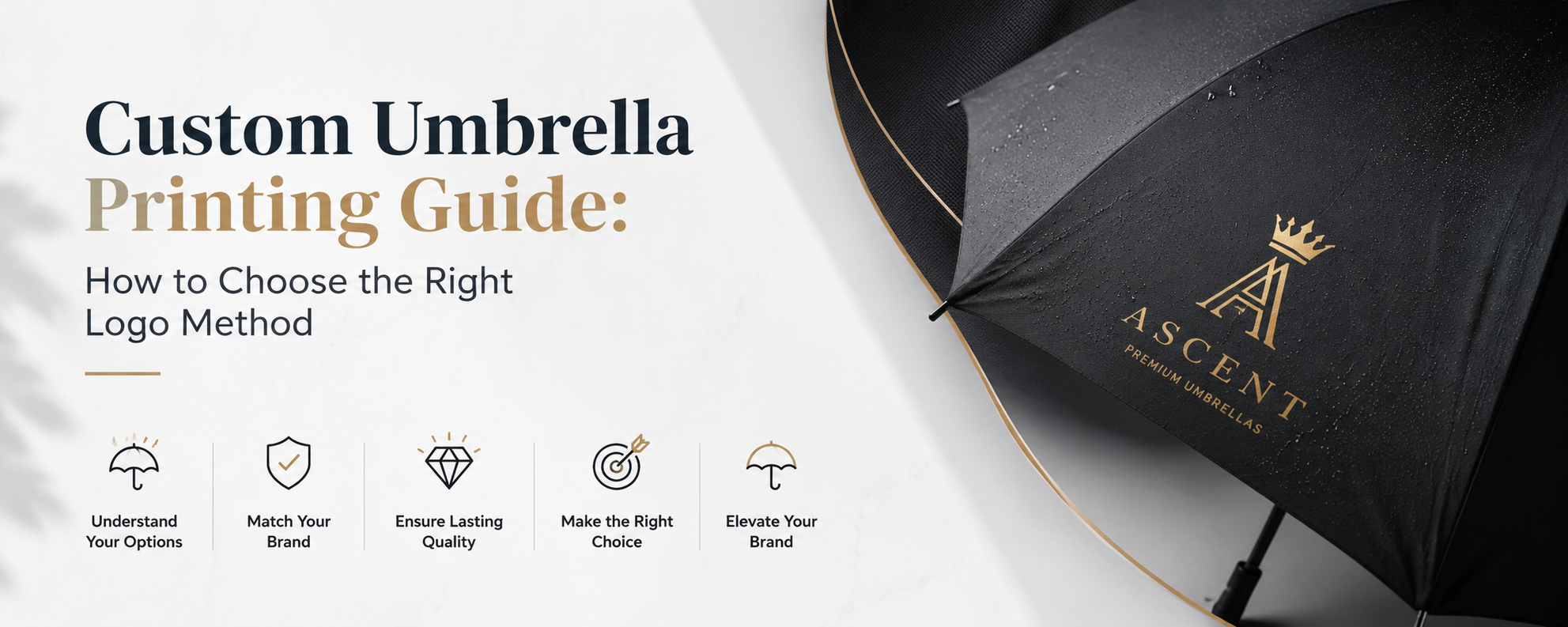 Custom Umbrella Printing Guide: How to Choose the Right Logo Method