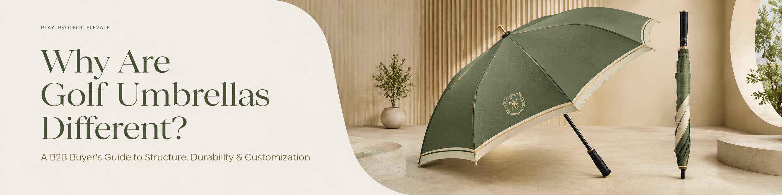 Why Are Golf Umbrellas Different? A B2B Buyer’s Guide to Structure, Durability & Customization