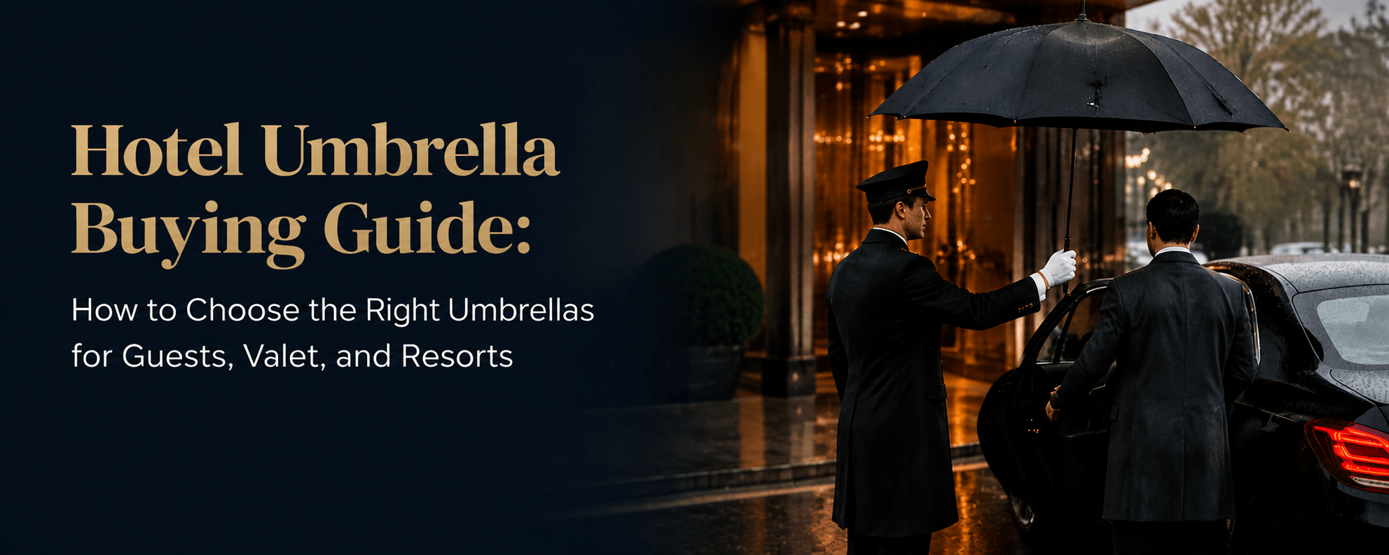 Hotel Umbrella Buying Guide: How to Choose the Right Umbrellas for Guests, Valet, and Resorts