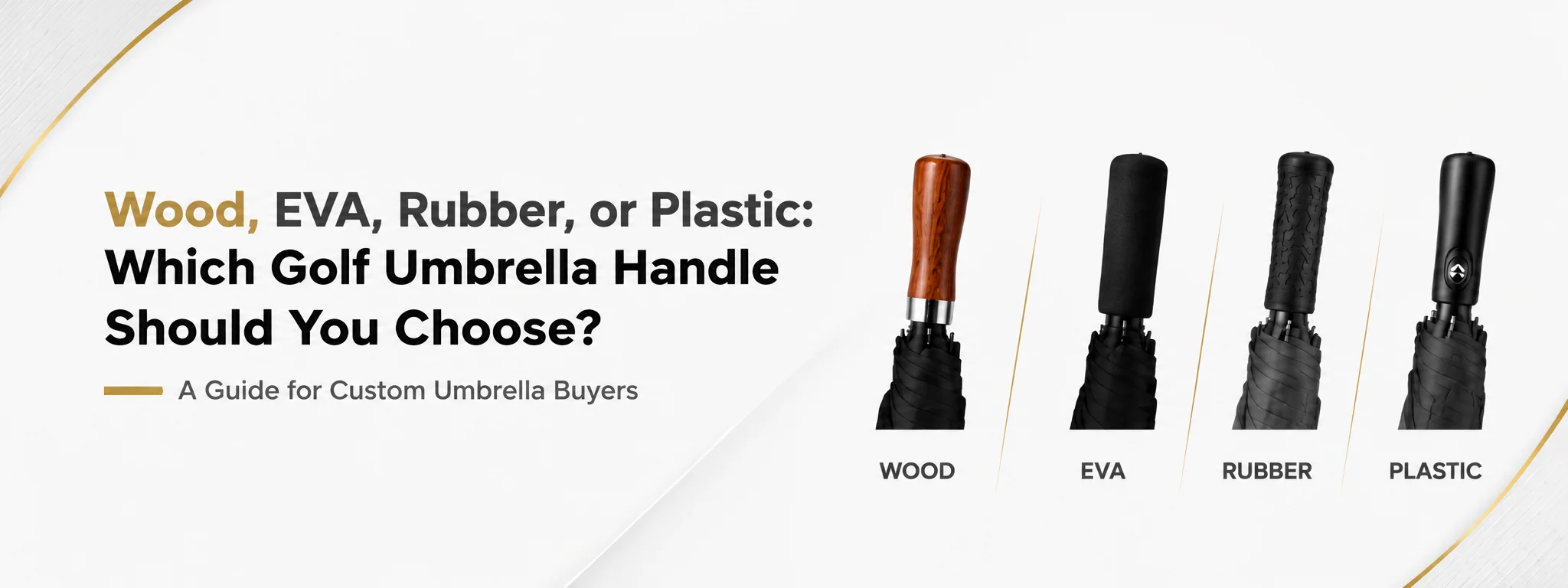Wood, EVA, Rubber, or Plastic Which Golf Umbrella Handle Should You Choose