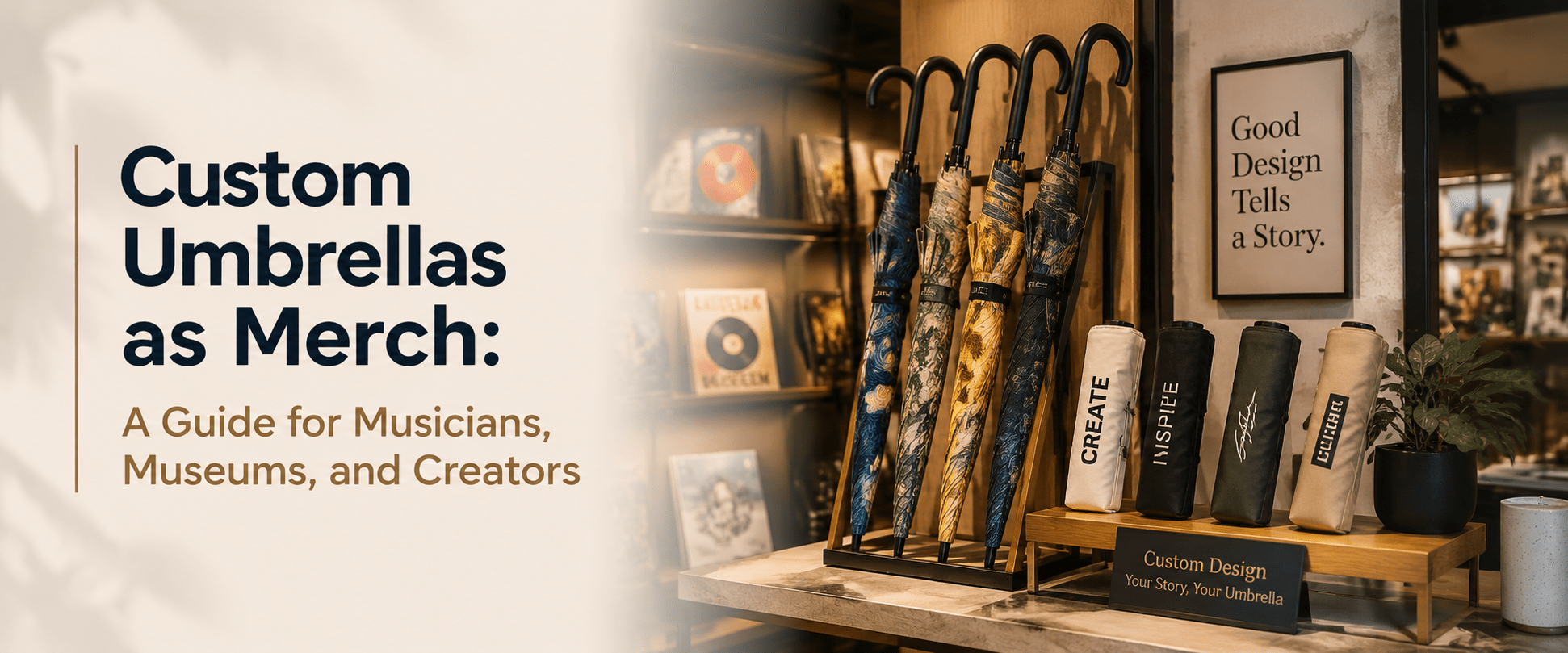 Custom Umbrellas as Merch: A Guide for Musicians, Museums, and Creators