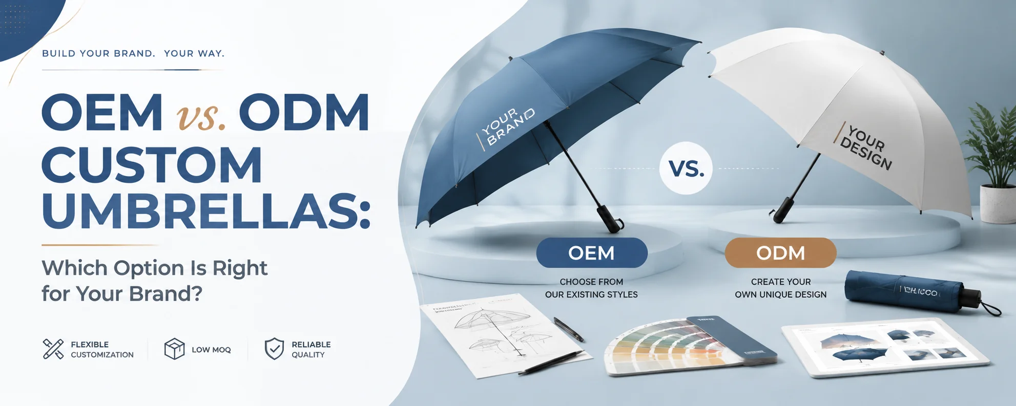 OEM vs. ODM Custom Umbrellas: Which Option Is Right for Your Brand?